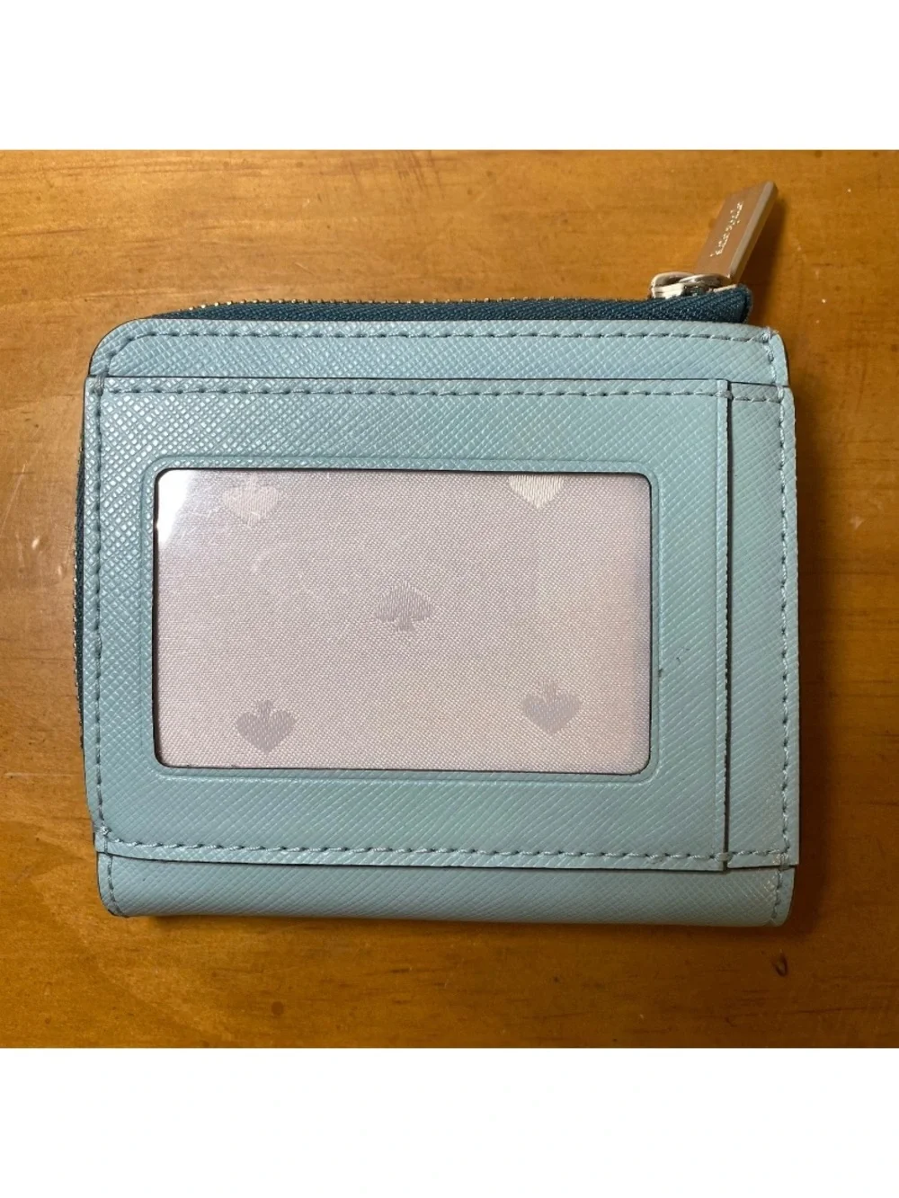 Kate Spade New York Staci Colorblock Wallet Teal Blue Poolside Multi Leather